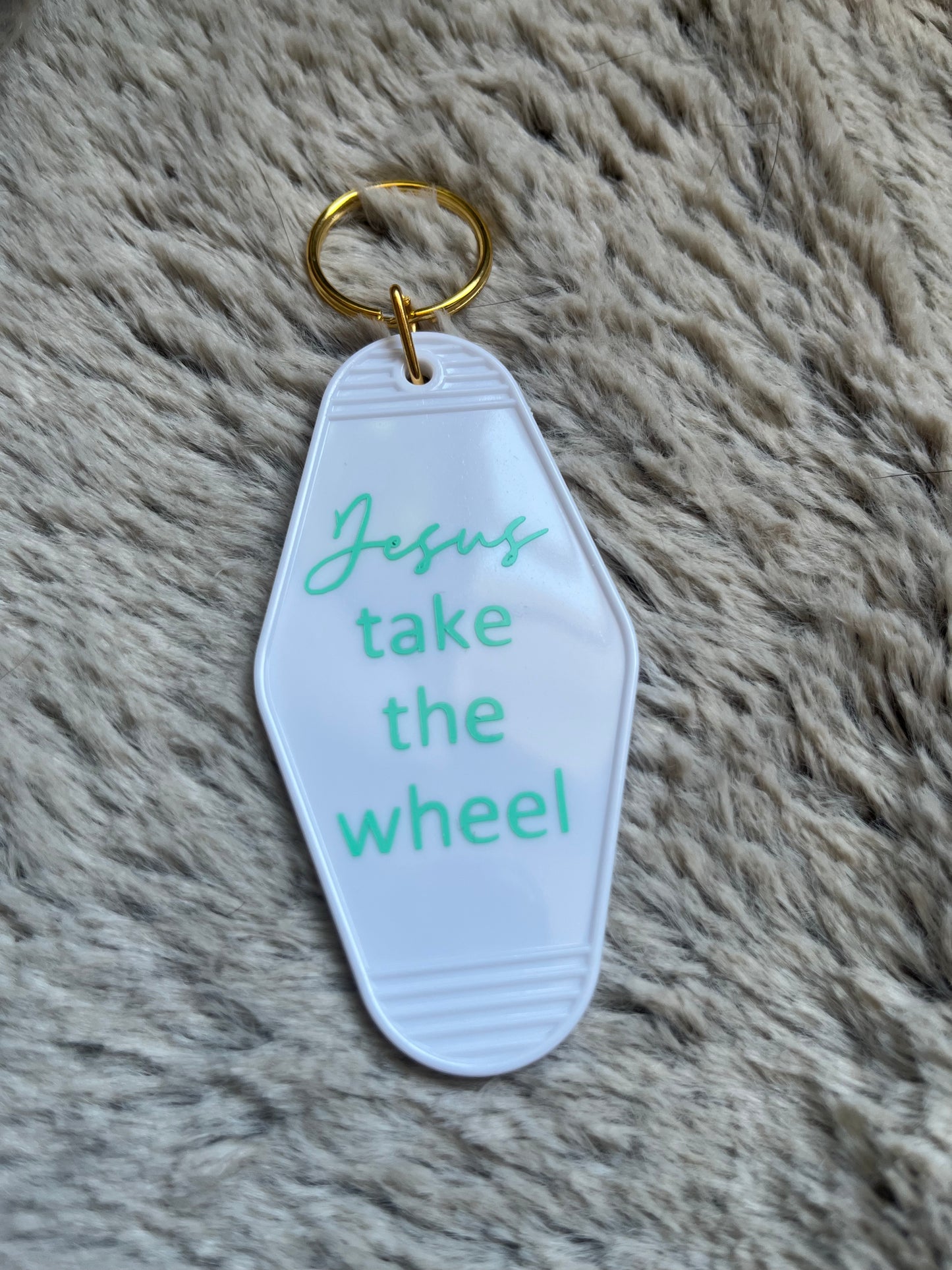 Jesus take the wheel Keychain